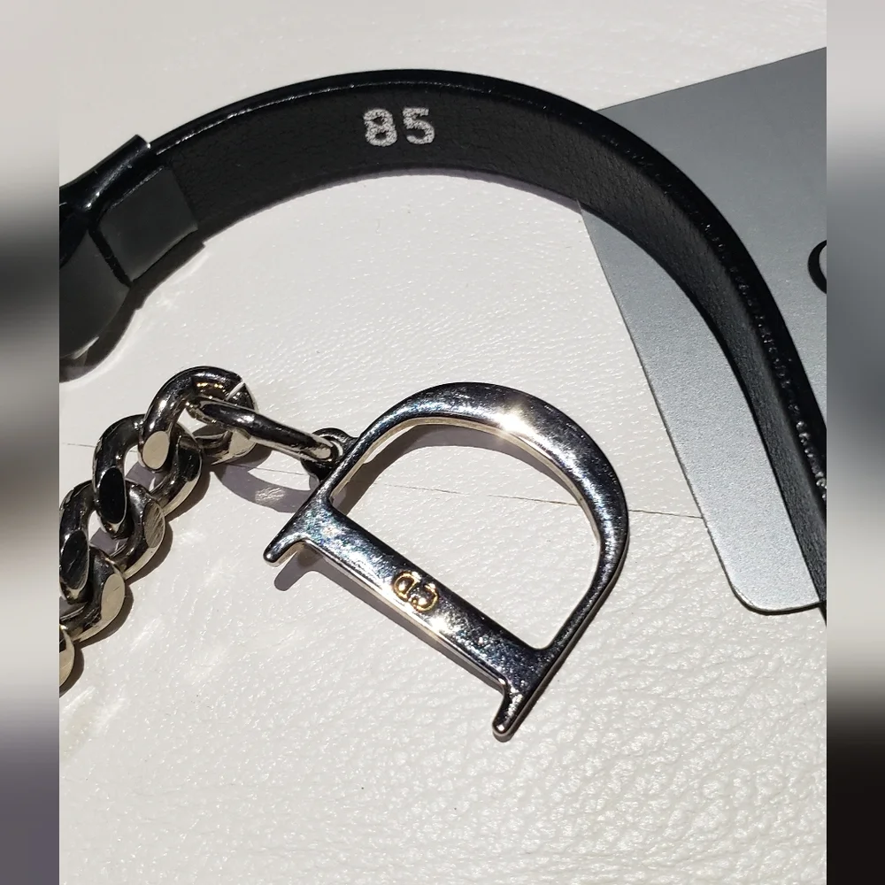 Christian Dior by Galliano Hardcore Mousqueton Chain Belt Noir 85 w/ Box (2004) - Picture 6 of 17